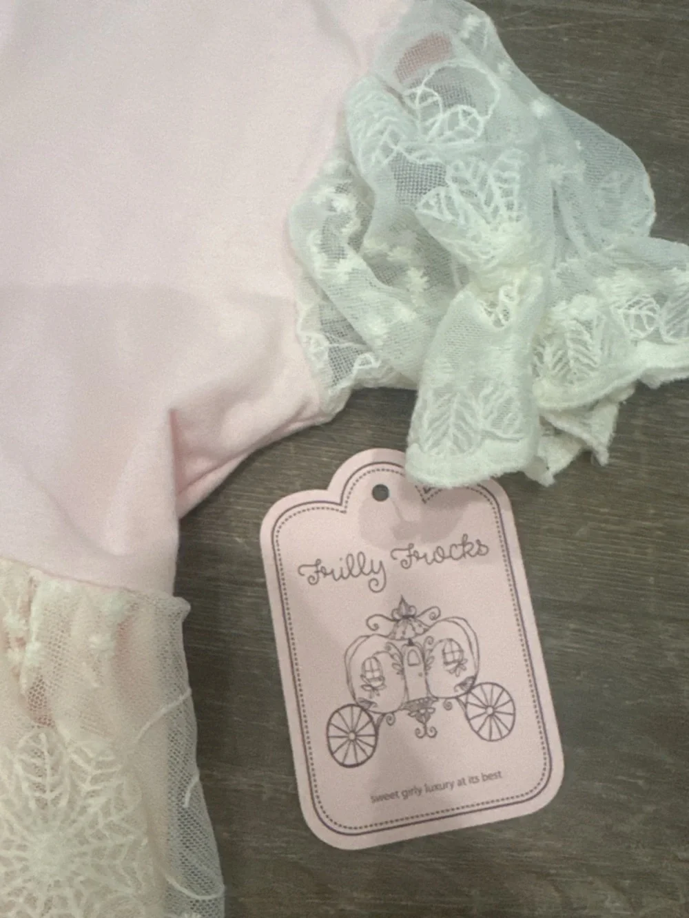 Girls' Pink Lace Overlay Party Dress